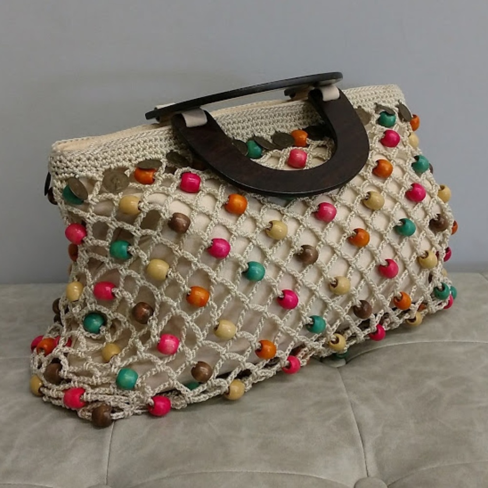 THE SAK crochet & bead handbag